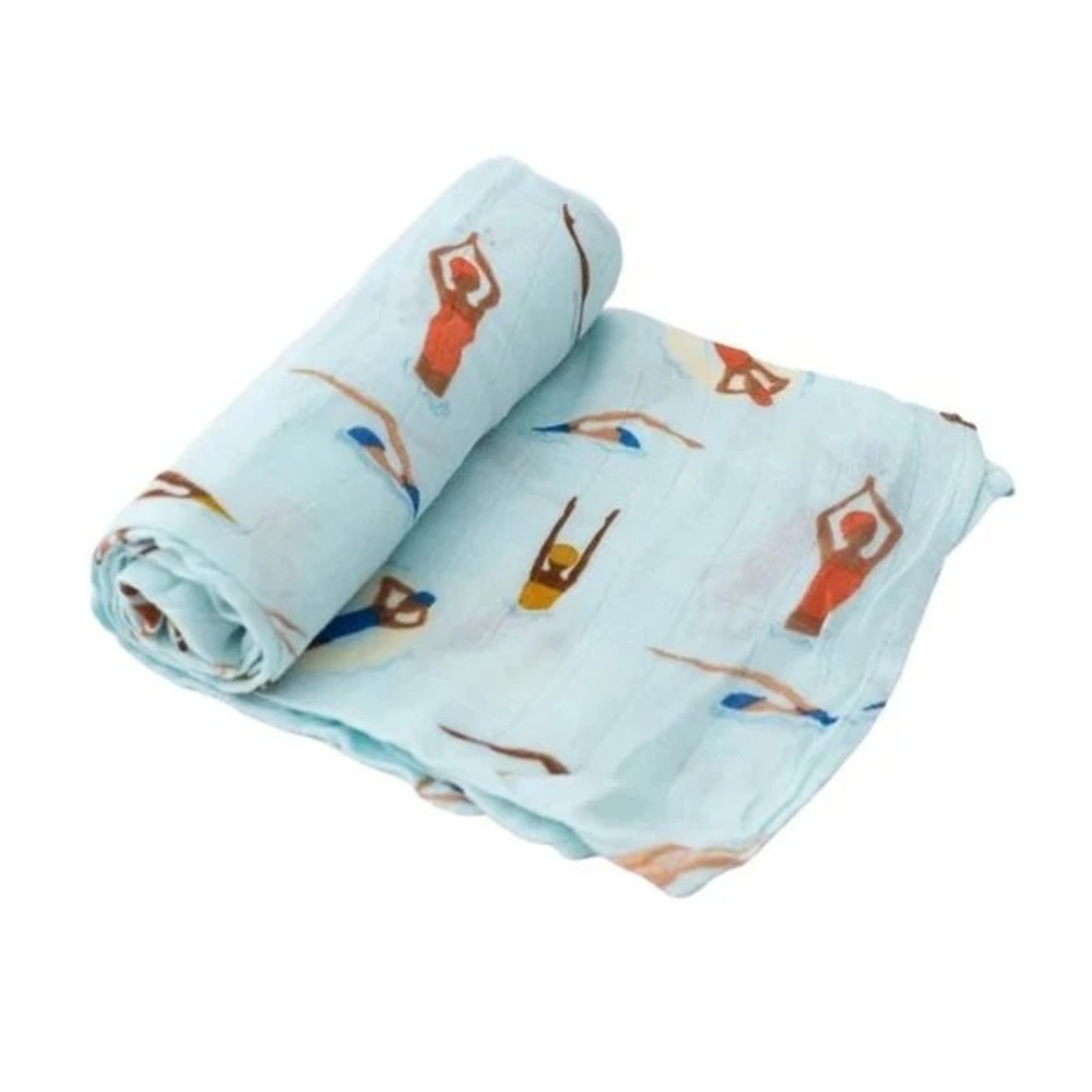 Sold out! Excellent condition Little Unicorn Muslin Swim Cap Swaddle - Picture 1 of 4